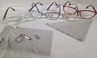 4 New Pairs | +2.00 Reading Glasses w/ Glasses Cloth, Screwdriver & Carry Bag