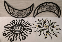 4 New Metal Wall Arts for Decoration | Tallest Measure Heights- 14.1"