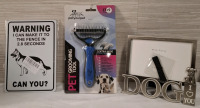 1 New PatYourPet Pet Grooming Tool, 1 New Metal Sign & 1 New Photo Frame | Tallest Measures - 6" X 4"