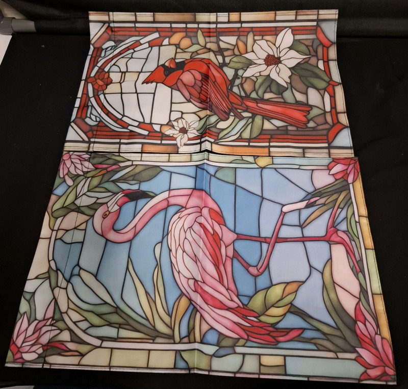 2 New Double Sided Garden Flags | Measurements- 12" X 18"