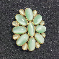 Vintage Moon Stone Brooch , Made in Czechoslovakian . See photos for size .