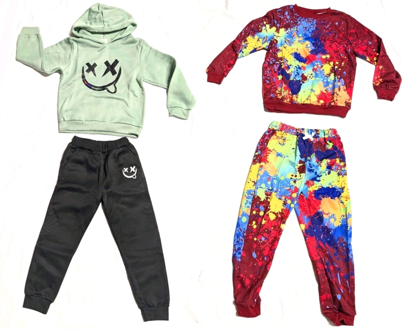 2 New Size 7Y Kids 2-Piece Tops & Bottoms Sets