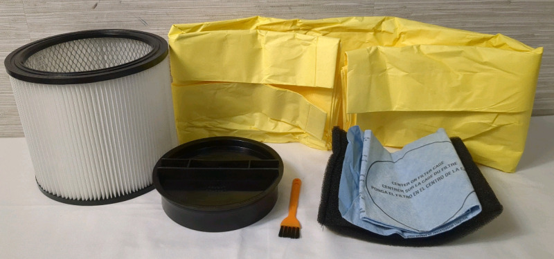 New Large Vacuum Filter Replacement Kit with 3 Large Vacuum Bags 10-14 gallons/38-53 litres