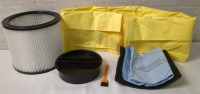 New Large Vacuum Filter Replacement Kit with 3 Large Vacuum Bags 10-14 gallons/38-53 litres
