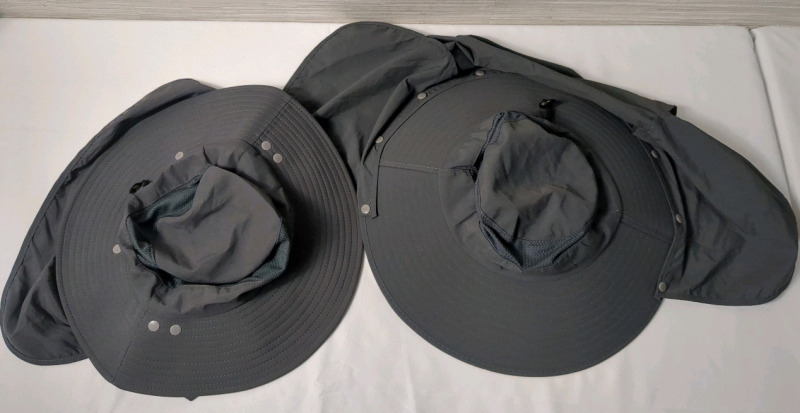 2 New Sun/Gardening Hats, One Size Fits Most, One hat has a face protector