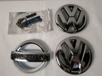 2 New VW Jetta MK6 (2011) Chrome Emblems with 1 New Nissan Emblem & Keychain