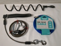New Dog Run Cable & Ground Screw Bundle (20ft Cable up to 60 Lbs)