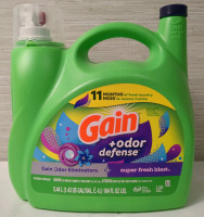 New Jug Gain + Odor Defense Laundry Detergent 5.44L