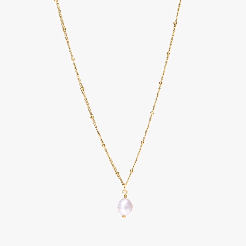 New ATOLEA Baroque Pearl Pendant, Hypoallergenic, Waterproof & Sweat Proof - 18" + 2" Extender | Retails $86