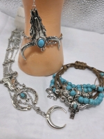 3 New | Unique Western Style Jewelry Set w/ Gorgeous Colored Gems