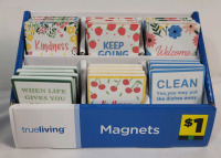 24 New TrueLiving Fridge Magnets . Each measures 2"&times;3"