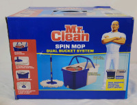 New - Mr. Clean Spin Mop Dual Bucket System .