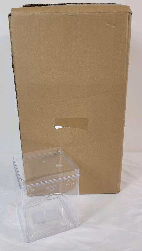 12 New Laundry Pod Canisters , Clear . Each Canister measures 4.5"&times;4.5"&times;5.5"