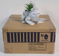 6 New Cement Frog Garden Art / Home Decor Figures . Measures 4.5"&times;4"