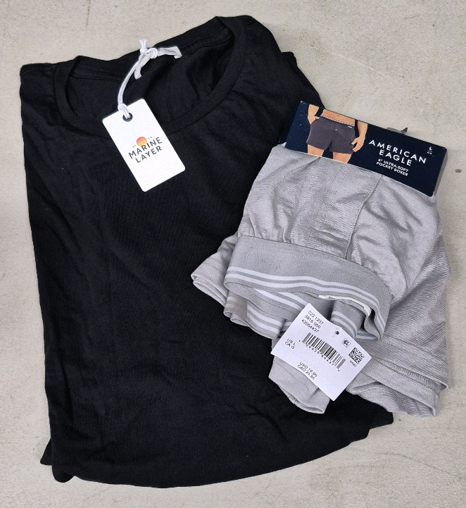 New As Is sz Large Men's Pocket Boxer Mark from Shipping & New sz M/L T-Shirt