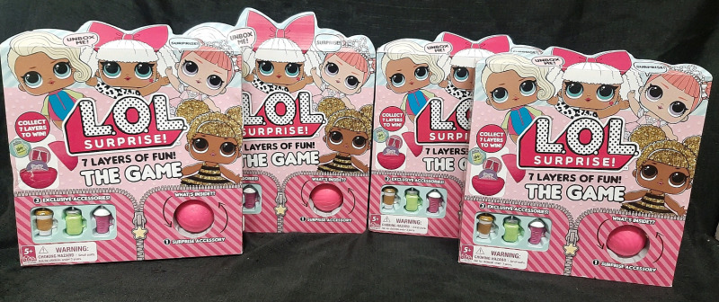 4 New L.O.L. Surprise 7 Layers of Fun The Game Boxes (Box is 10&frac12;"&times;10&frac12;")