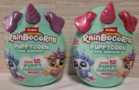 2 New Zuru RainBocorns Puppycoen Bow Surprise Packs | 18g with 17pcs Rainbocorn Slime per pack