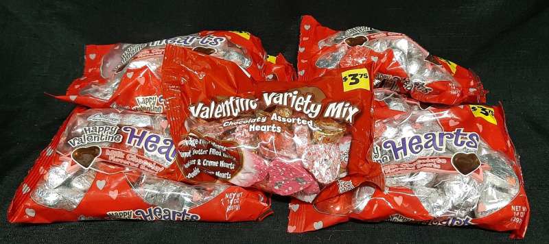 7 New Palmers Chocolate Valentine Variety Mix Bags (340g, No Best Before)