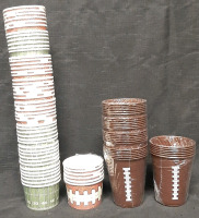 10 New Packs of Small Paper Cups & 5 Packs of Plastic Cups (Smalls are 2&frac12;" Tall, 3&frac12;" Diameter & Plastics are 4&frac12;" Tall, 4" Diameter)