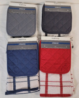 4 New TrueLiving 4pc. Kitchen Towel Set .