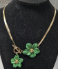 3 New | Modern Statement Jewelry Lot | Fun Floral Earrings w/ Necklaces & Classy Geometric Necklace - 3