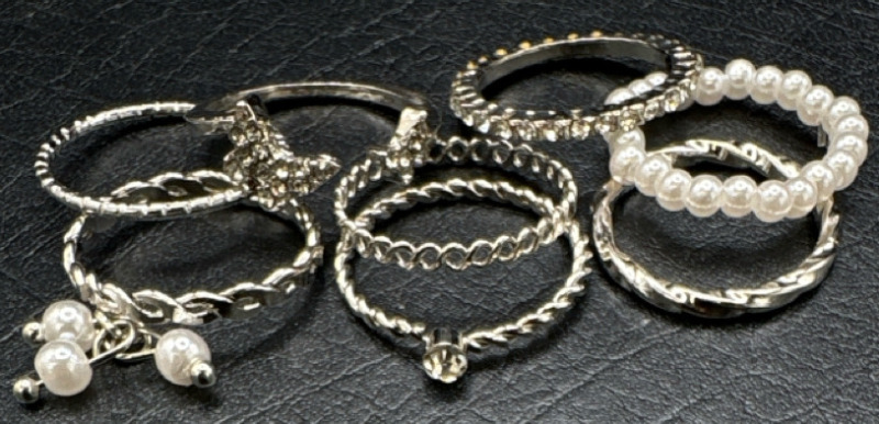 7 New Assorted Finger Rings | Approximate size 5.5-6
