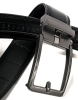 New 44" Long &times; 1.4" Wide (Fits 32 - 38) Vegan Leather Automatic Buckle Holeless Belt (Black) - 2