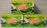 6 New Boxes Gain Original Dryer Sheets 34 sheets per box, 6.3x8.7 inches