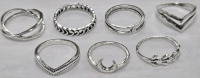 7 New | Size 9 Lovely Mystic Rings Set