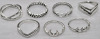 7 New | Size 9 Lovely Mystic Rings Set
