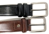 2 New 44" Long &times; 1.25" Wide (Fits 34") Faux Leather Belts (Coffee / Black) - 2