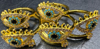5 New Evil Eye Designed Free size Ladies Finger Ring