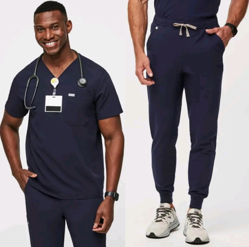 New Size Small Men's FIGS : Leon Three-Pocket Scrub Top & Tansen Jogger 2.0 Scrub Pants | Retails Over $130