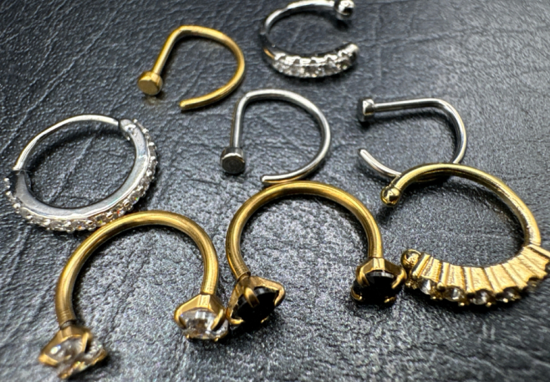 8 New Ear Cuffs / Body Piercings / Septum Piercing Ring
