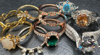 10 New Stunning Ladies Finger rings in size 7-8 Approximately