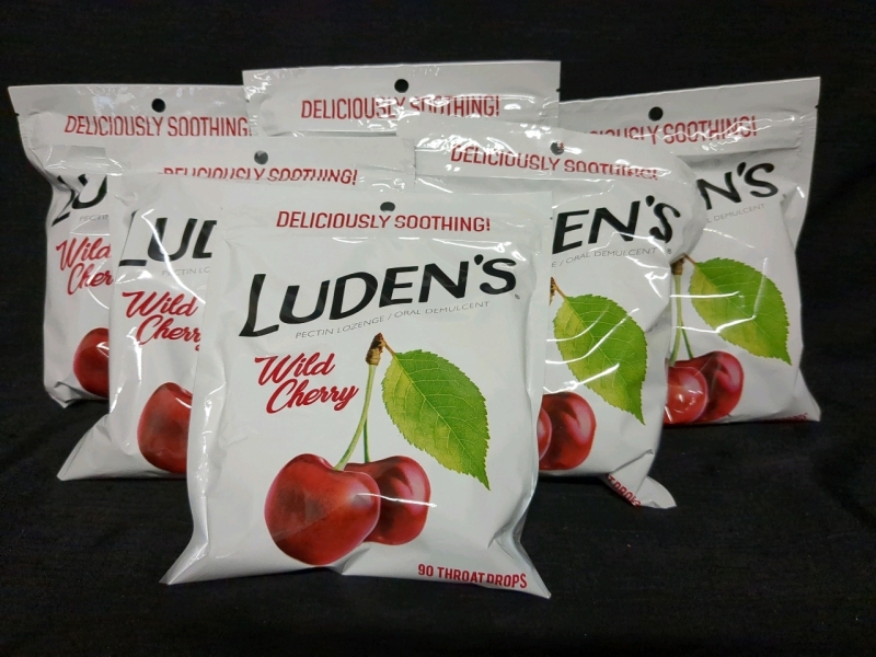 6 New Packs Luden's Wild Cherry Throat Lozenge 90pc per pack