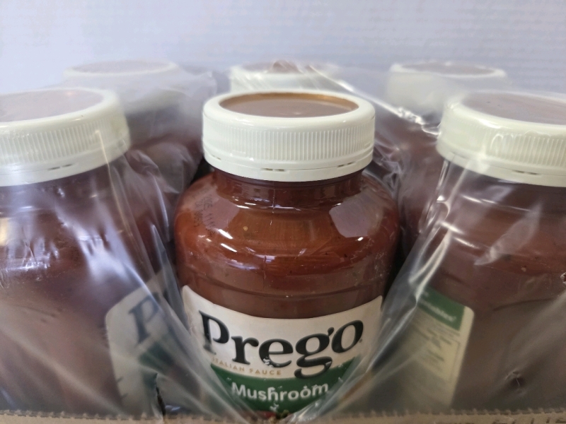 6 New Bottles | PREGO Italian Sauce: Mushroom | 2lbs. 6oz. Ea. | BB: NOV/19/2025