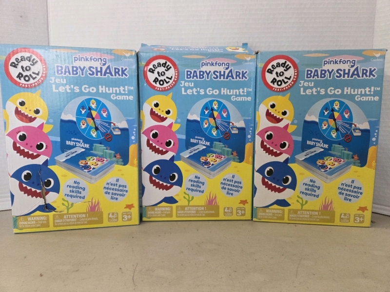 3 New Boxes | BABYSHARK Let's Go Hunt Game | No Reading Skills Required | Ea. BOX Measures 6" x 9"