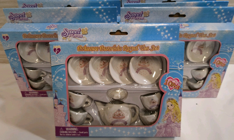 6 New Sweet Princess 10 Piece Porcelain Royal Tea Sets