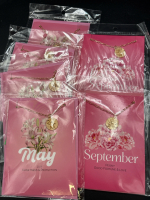 6 New Birth Month Flower Card With Jewellery Necklace