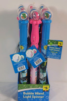 9 New Bubble Wand Light Spinners . 5 Blue & 4 Pink , measures 16"