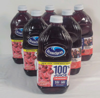 6 New Ocean Spray Cranberry Juice . Six (6) 1.89L Bottles . Best Before 19AUG25