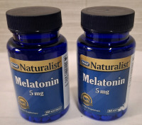 2 New Rexall Naturalist Melatonin 5mg Bottles | 60 Softgels each | BB 06/2025