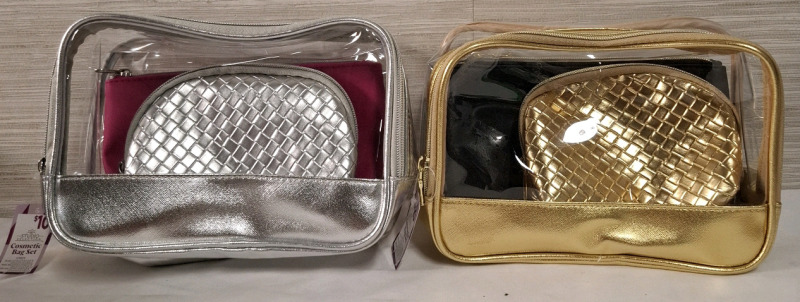 2 New Studio Selection Comestics Bags Set | 3 Bags per Set | Tallest Measures- 9.5" X 6.3"