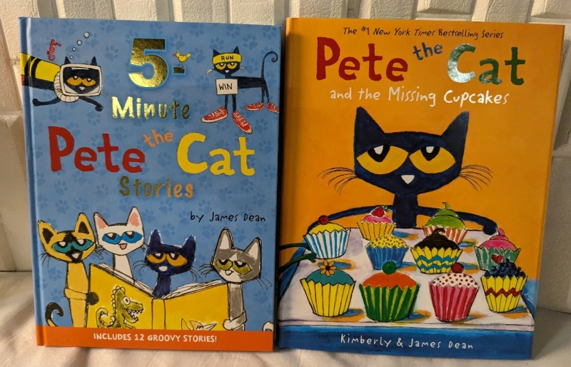 2 New Hardcover Pete the Cat Kids Books.