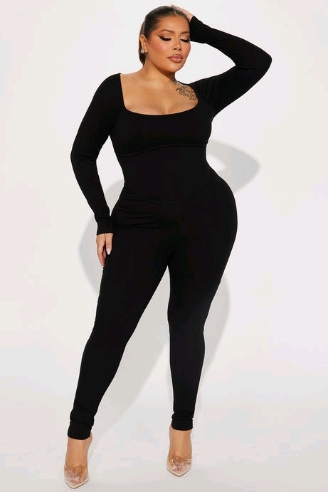 New Size XL Women's FASHION NOVA Avani Snatched Jumpsuit (Black) | Retails $56