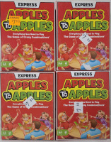 4 New Packs | Express Apples to Apples | Everything you Need to Play The Game of Crazy Combinations | 3-4 Players | Ea Box Measures 4" x 5"