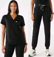 New Size SM/XS Reg Women's FIGS: Catarina One-Pocket Scrub Top & Zamora Jogger Scrub Pants | Over $130 Retail Value!