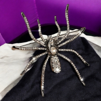 Fabulous Statement Large Rhinestone Spider Brooch Approximately 3 x 3.5 inch