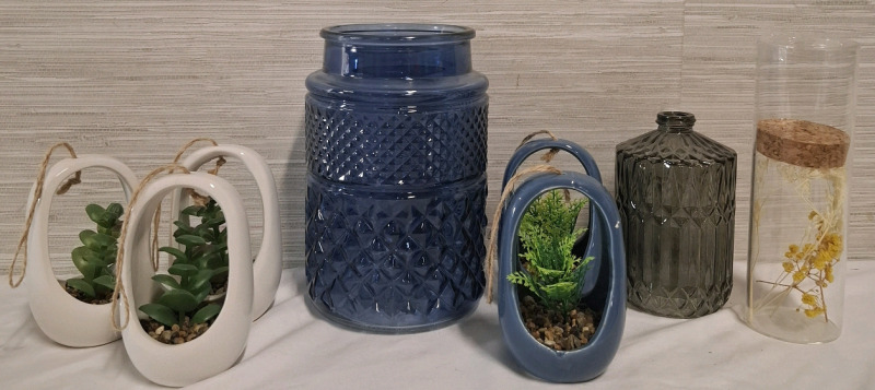 8 New Table Decor Glass Items | Tallest Measure Heights- 8"